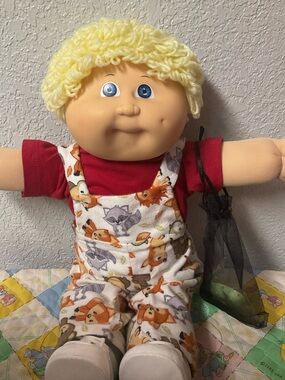 RARE VTG Cabbage Patch Kid Boy Lemon Hair Hong Kong P Factory HM#3 1985